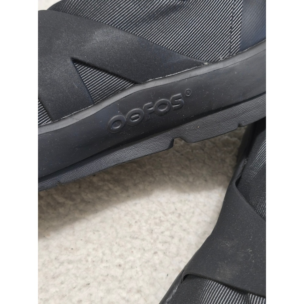 OOFOS OOmg Sport Low Black Recovery Shoes Mens 11.5 EU 44.5 7012022-16 - Picture 9 of 10
